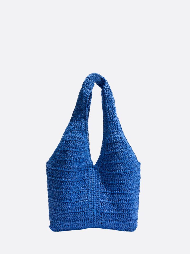 sac paille bleu