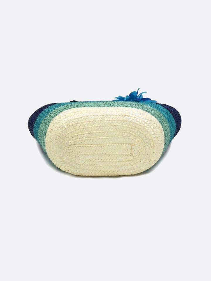 Bolso tote de paja con flor<br> Floreal