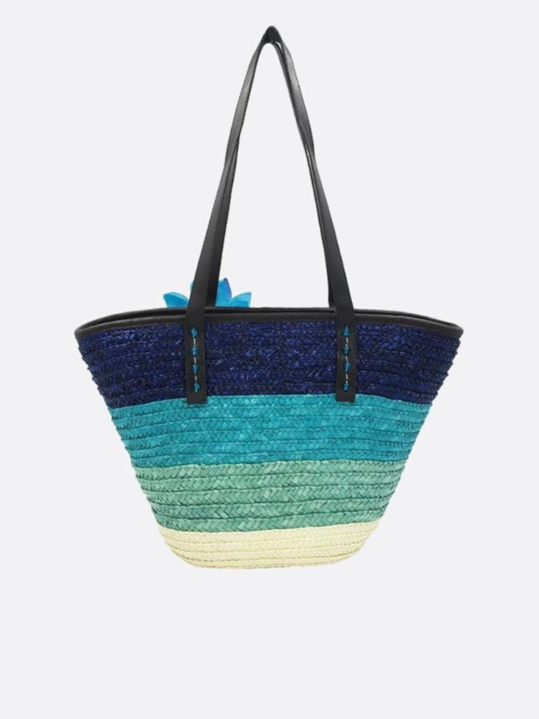 Bolso tote de paja con flor<br> Floreal