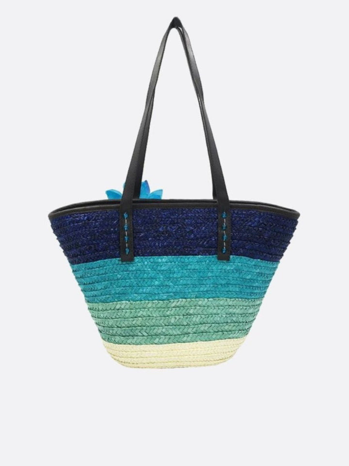 Bolso tote de paja con flor<br> Floreal
