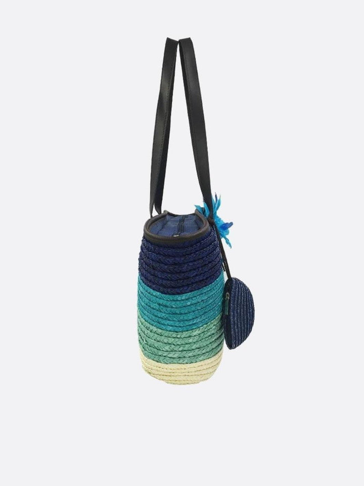 Bolso tote de paja con flor<br> Floreal