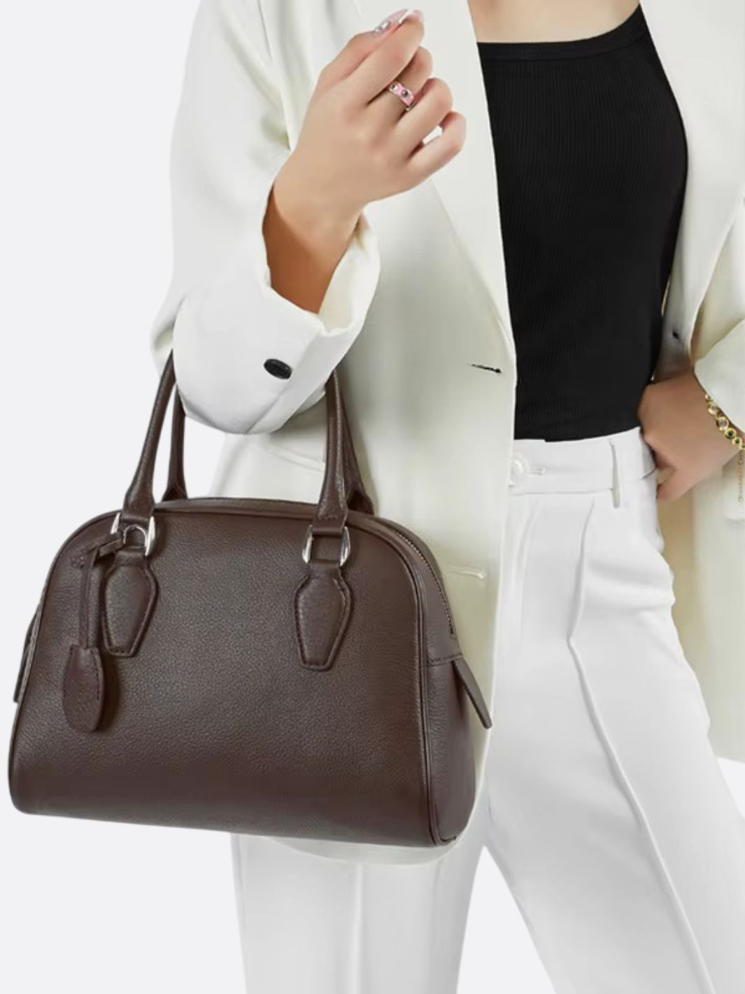 sac à main bowling cuir femme
