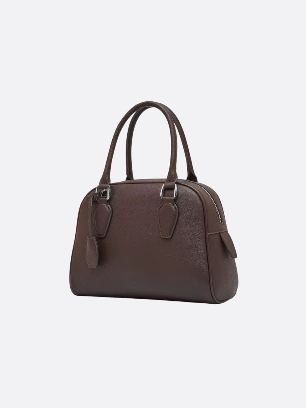 sac à main bowling cuir marron