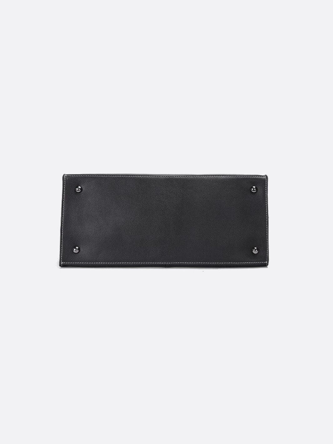 Bolso tote de piel negro