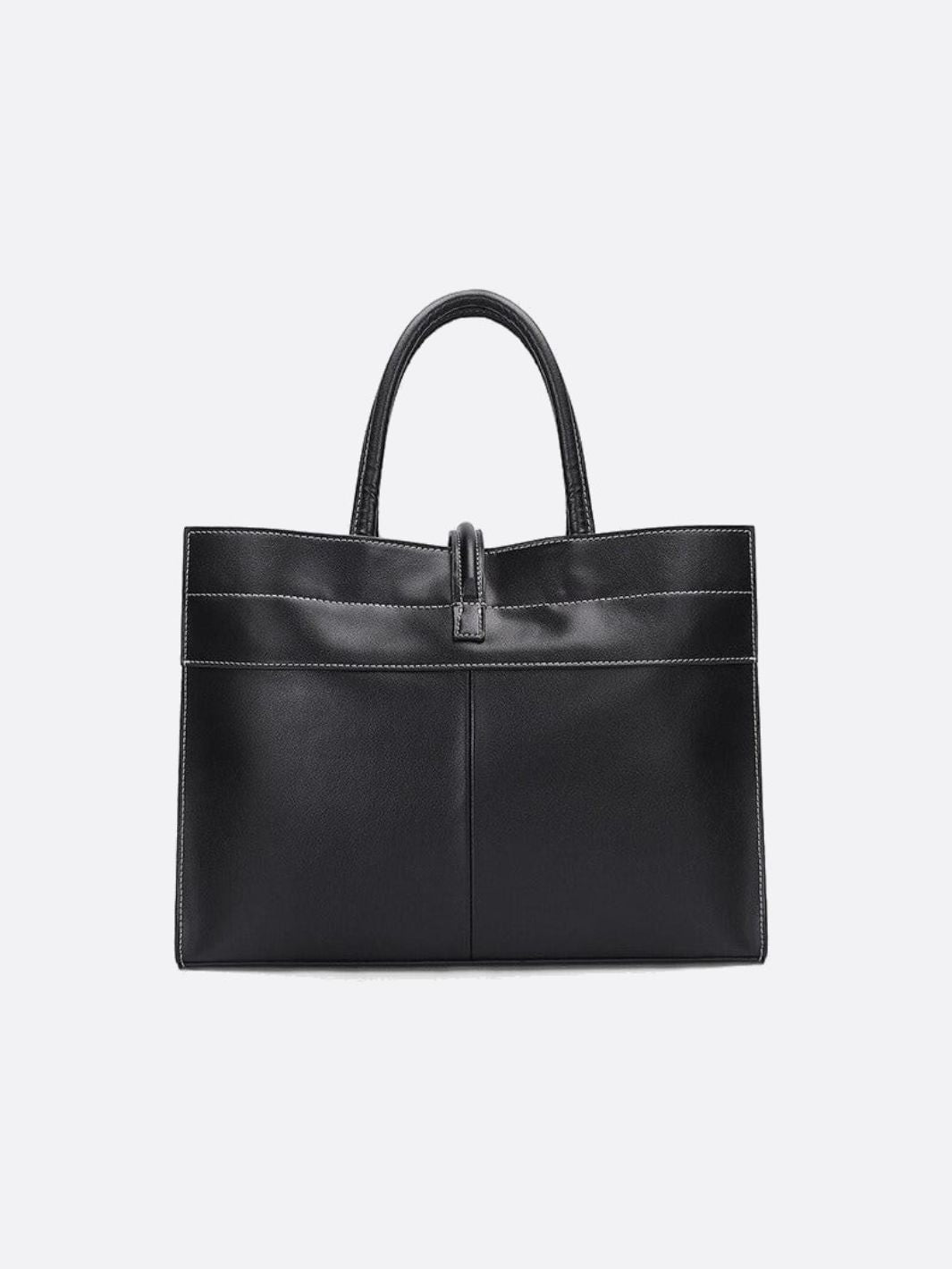 Bolso tote de piel negro