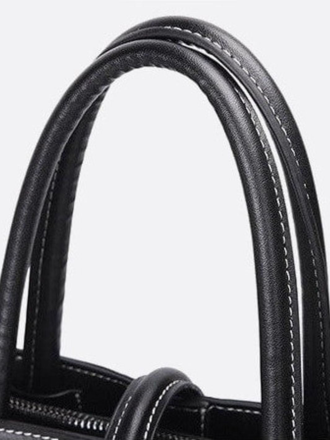 Bolso tote de piel negro