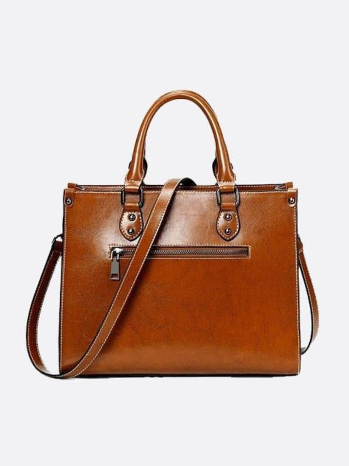 Bolso tote de cuero vintage