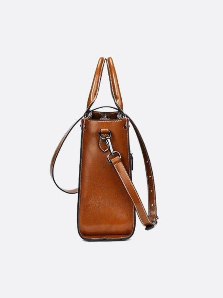 Bolso tote de cuero vintage