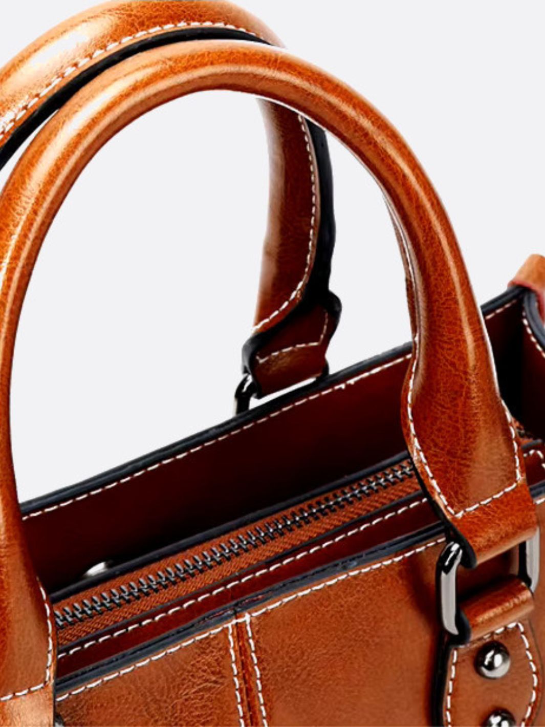 Bolso tote de cuero vintage