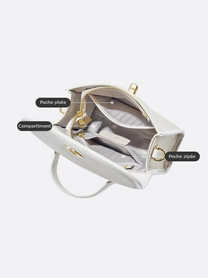 Bolso de piel cuadrado 
