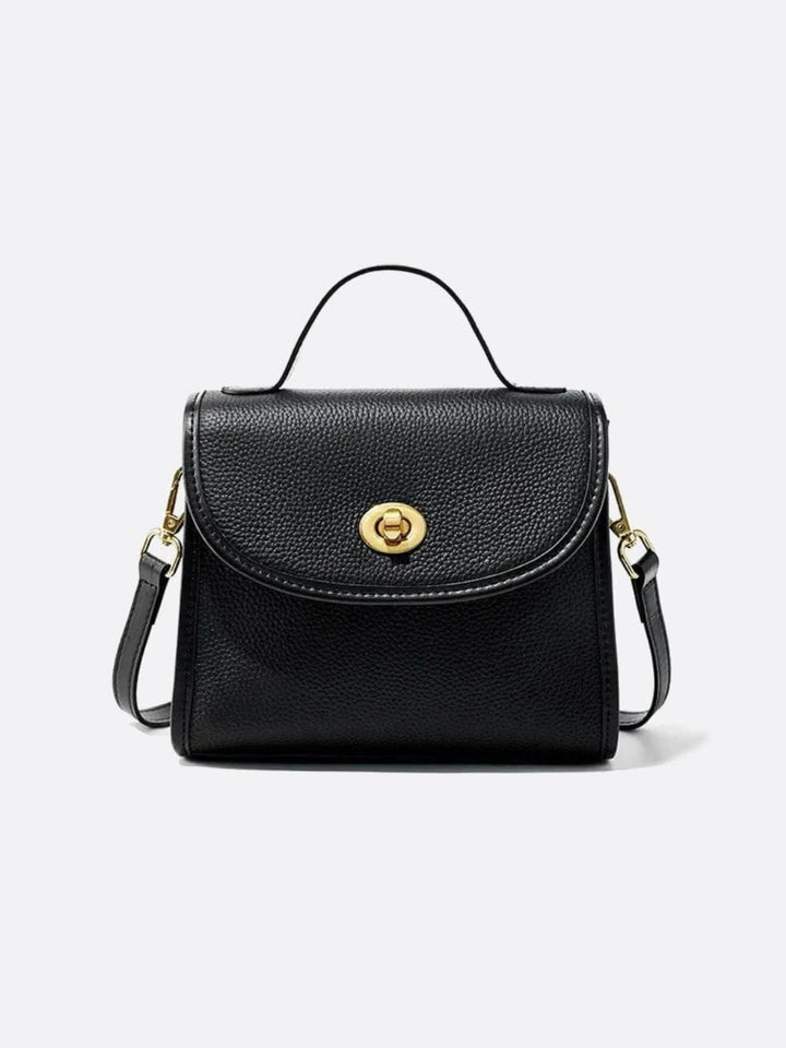 Sac à main carré cuir noir
