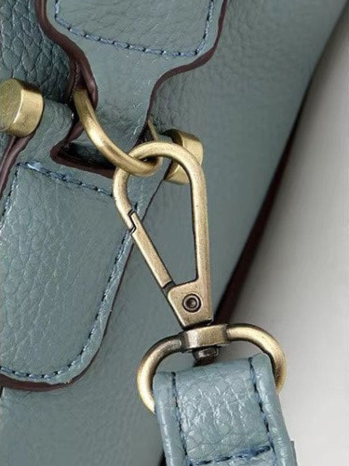 Bolso bowling de piel