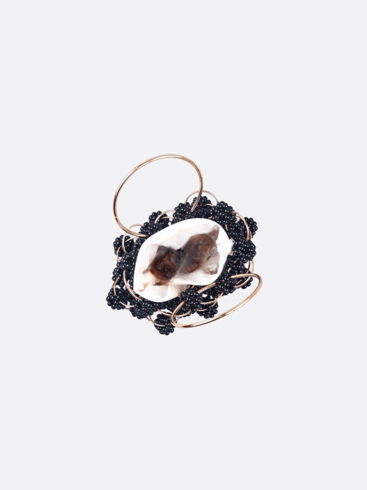 Bolso de noche con perla negra<br>Ónyx