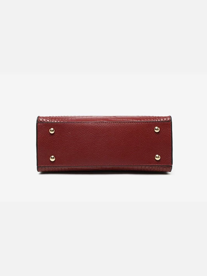 Bolso trapecio de cocodrilo