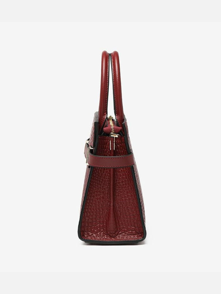 Bolso trapecio de cocodrilo