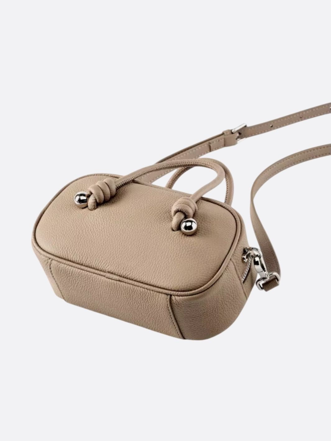 Bolso de mano rectangular de piel