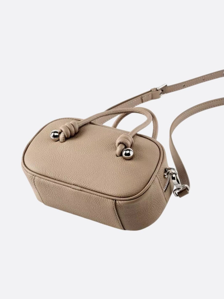 Bolso de mano rectangular de piel