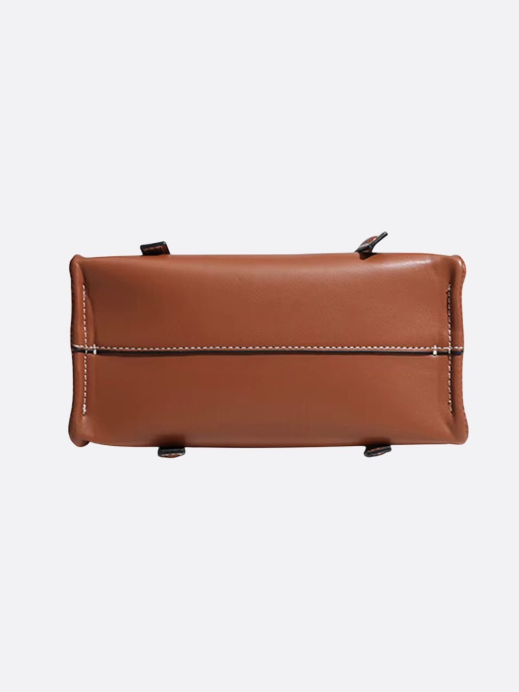 Bolso de mano de piel cuadrado