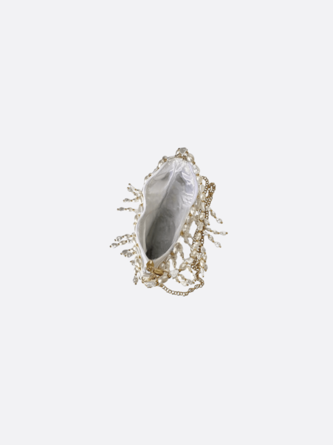 Bolso con perlas blancas<br> Ardent