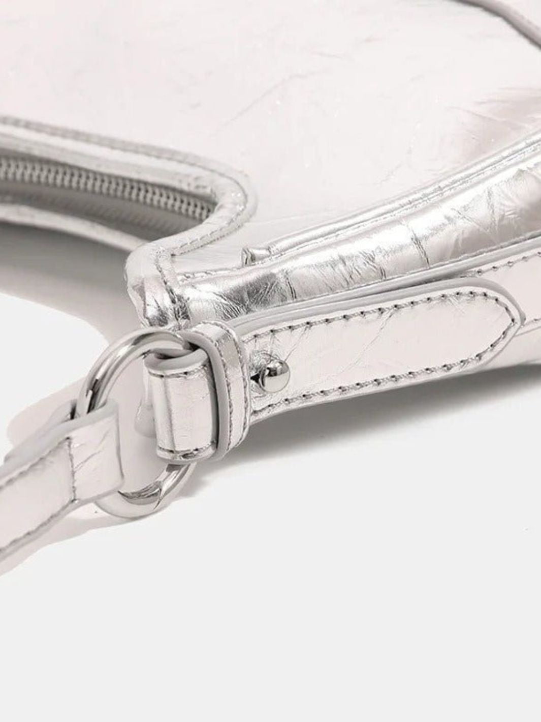Bolso baguette plateado