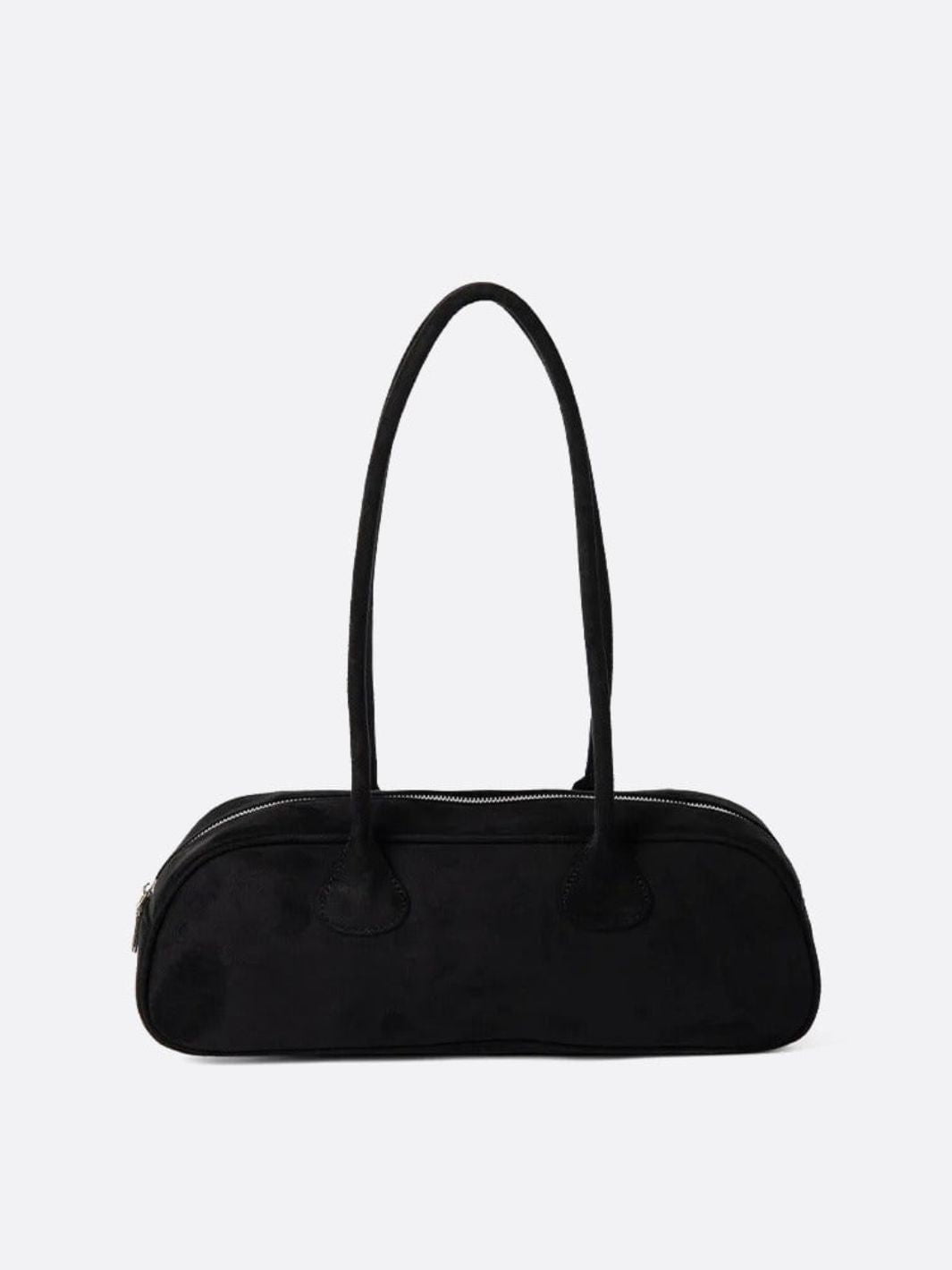 Sac baguette daim noir