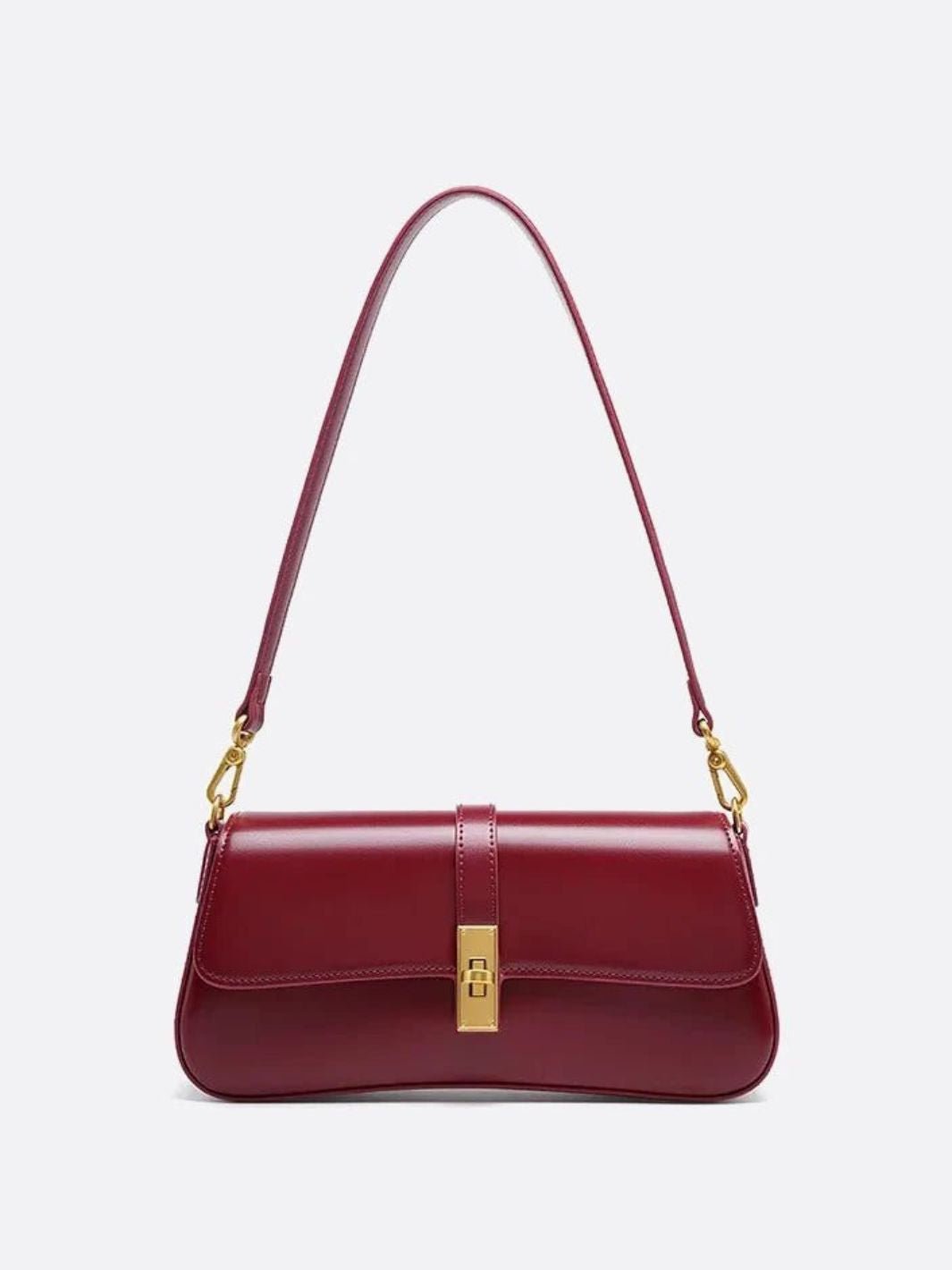 Sac baguette vintage bordeaux