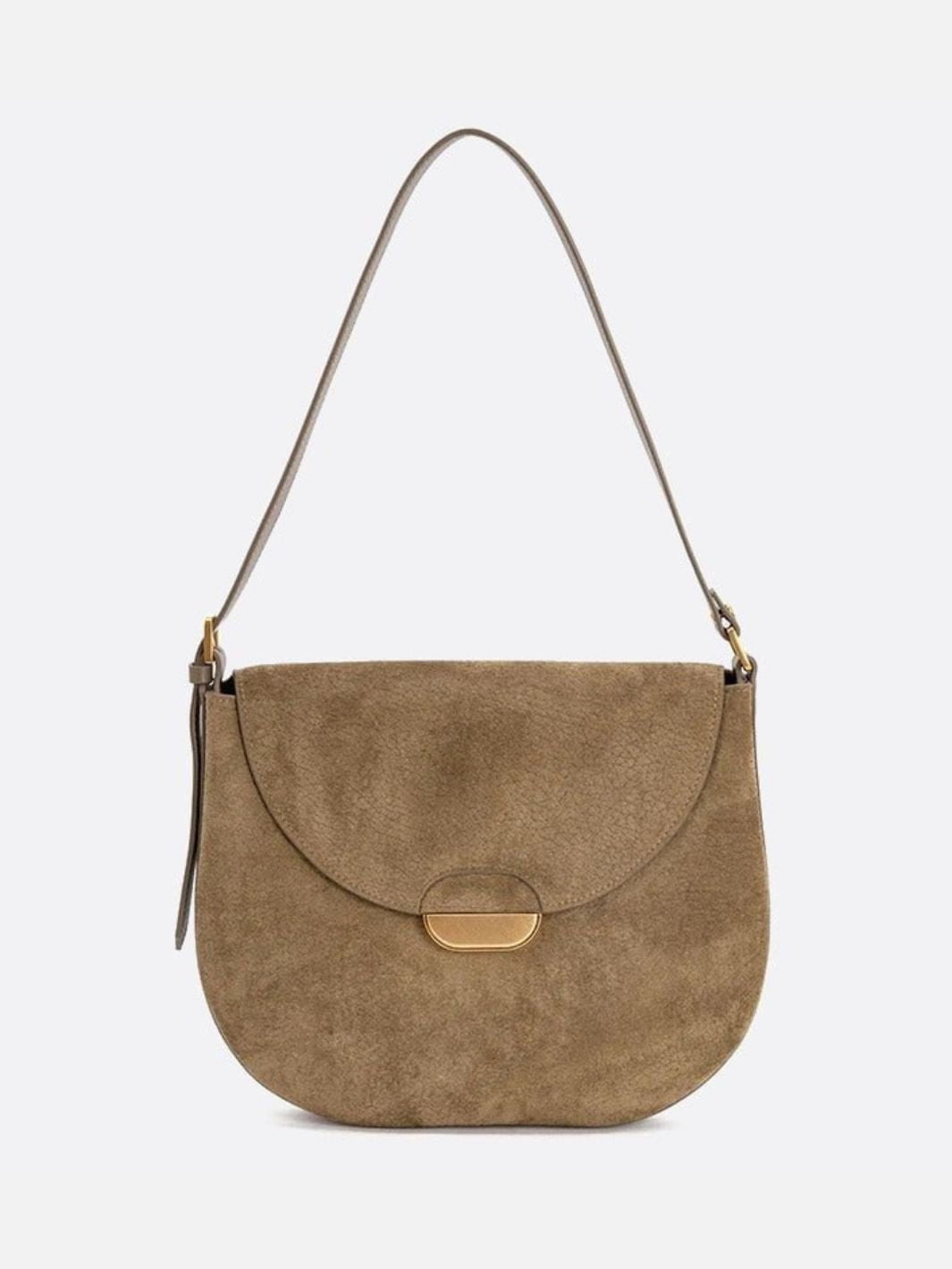 sac cuir porté épaule vert