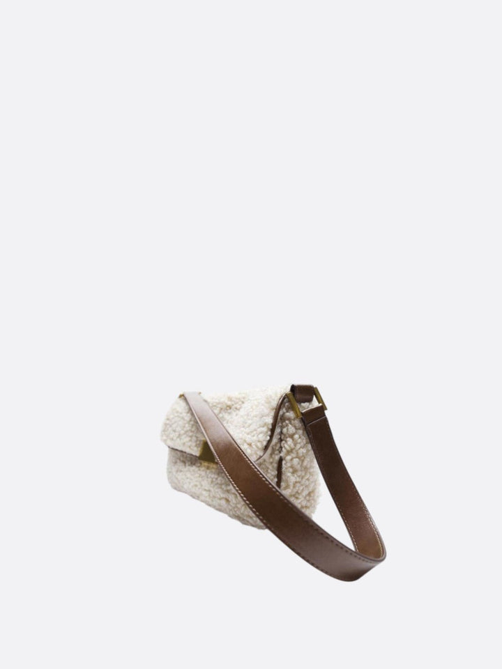 Bolso de hombro peludo<br> Niveo