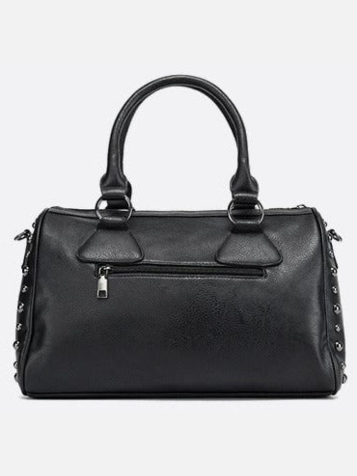 Bolso bowling negro con tachuelas