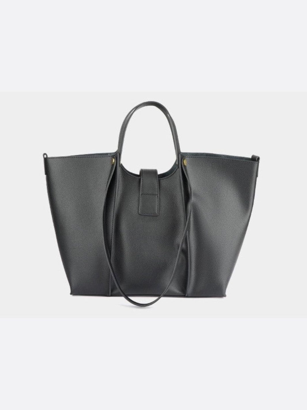 Bolso tote de piel con bolsillo extraíble