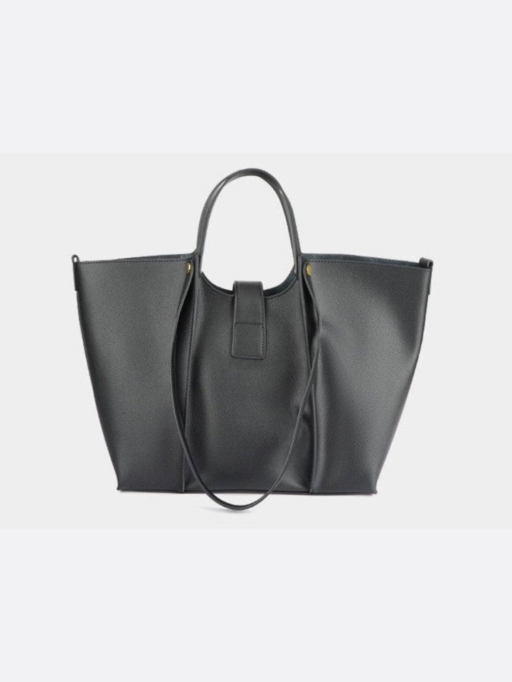 Bolso tote de piel con bolsillo extraíble