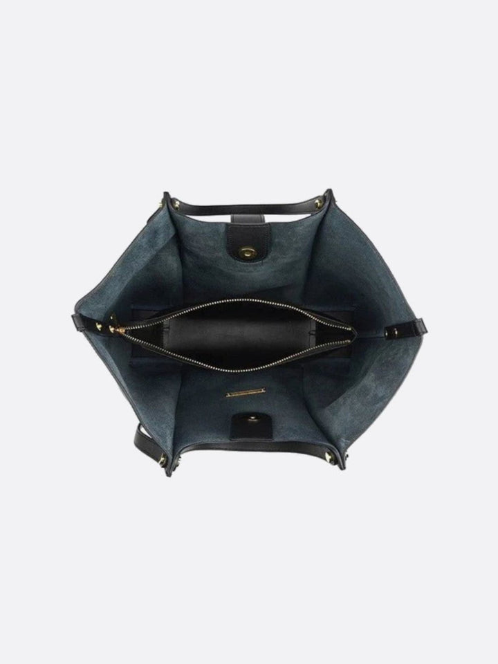 Bolso tote de piel con bolsillo extraíble