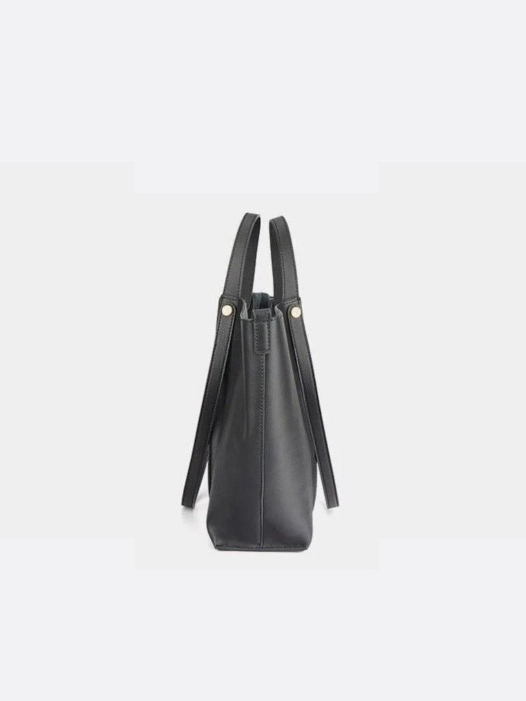 Bolso tote de piel con bolsillo extraíble