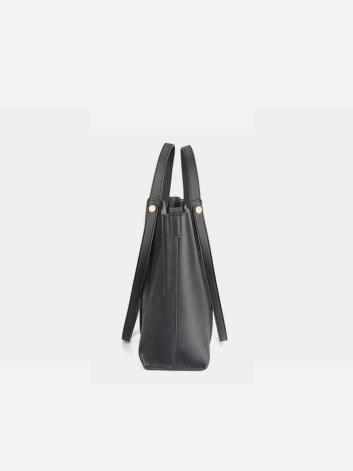 Bolso tote de piel con bolsillo extraíble