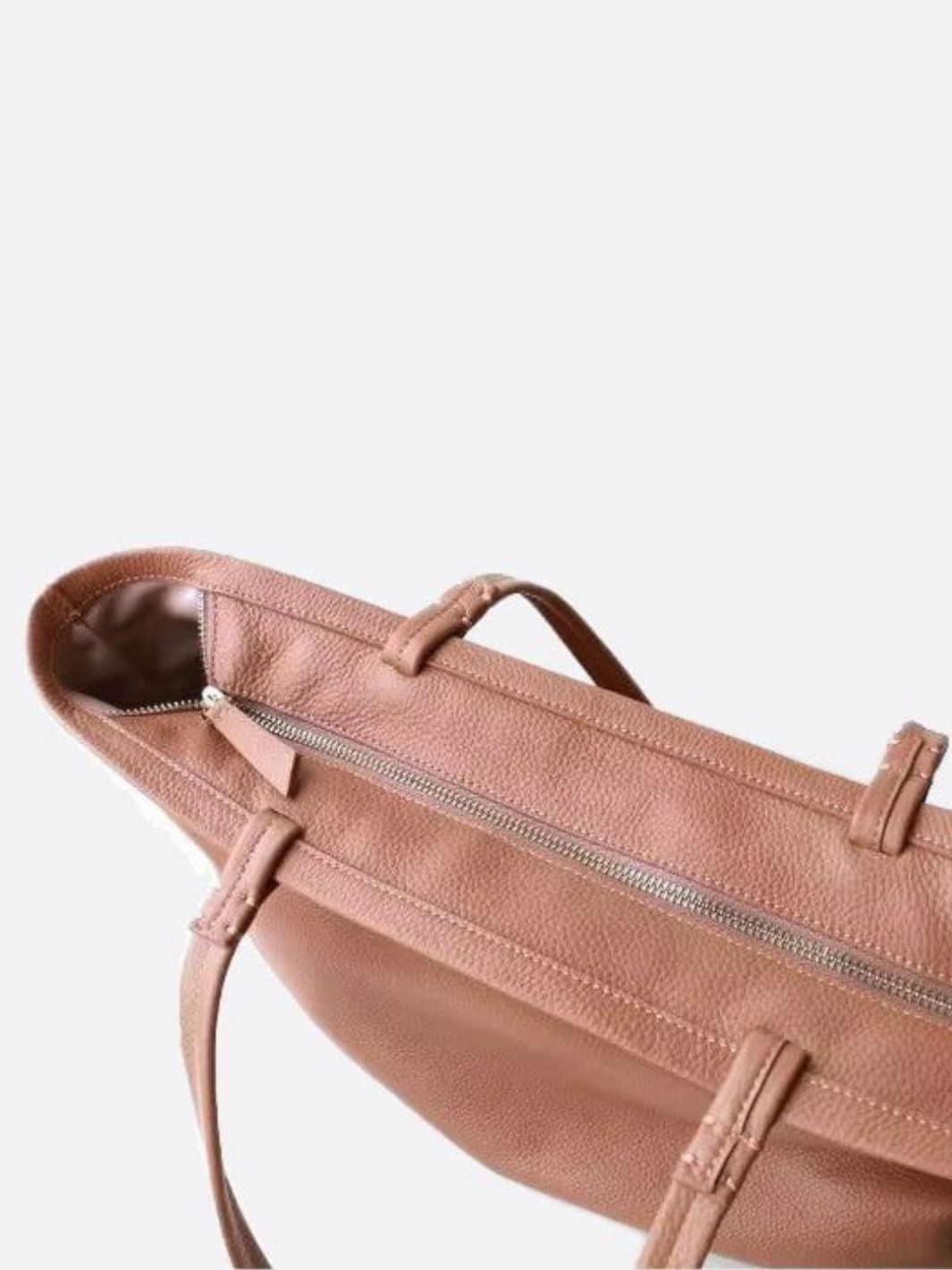 Bolso de mano de piel con cremallera<br> Madral