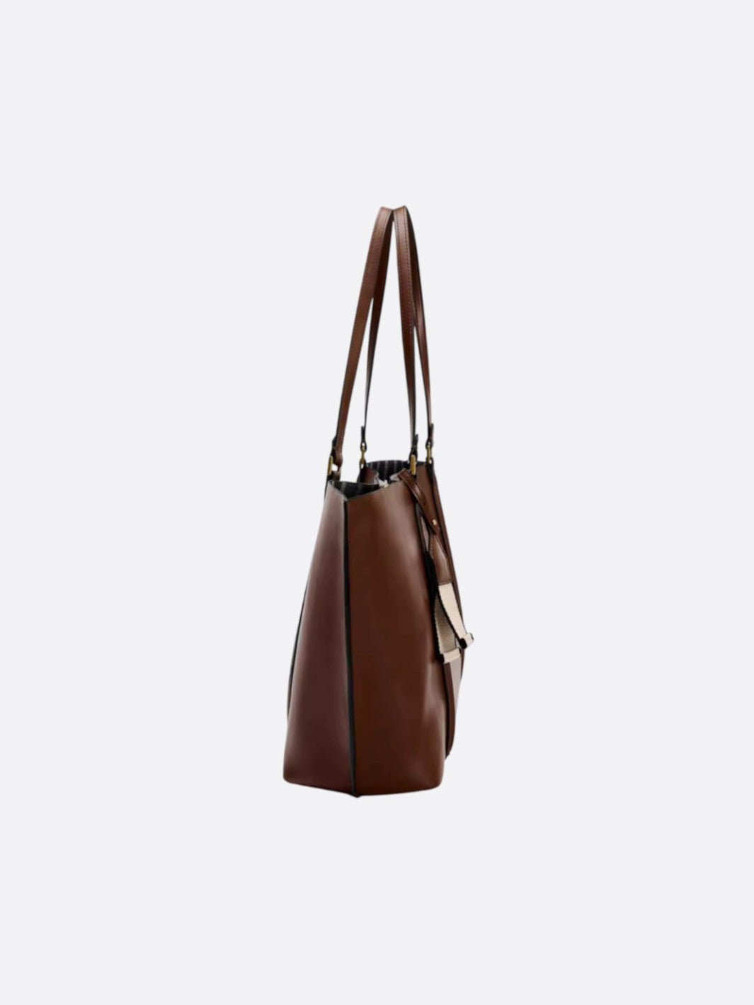 Bolso tote de piel lisa<br>Ambrine