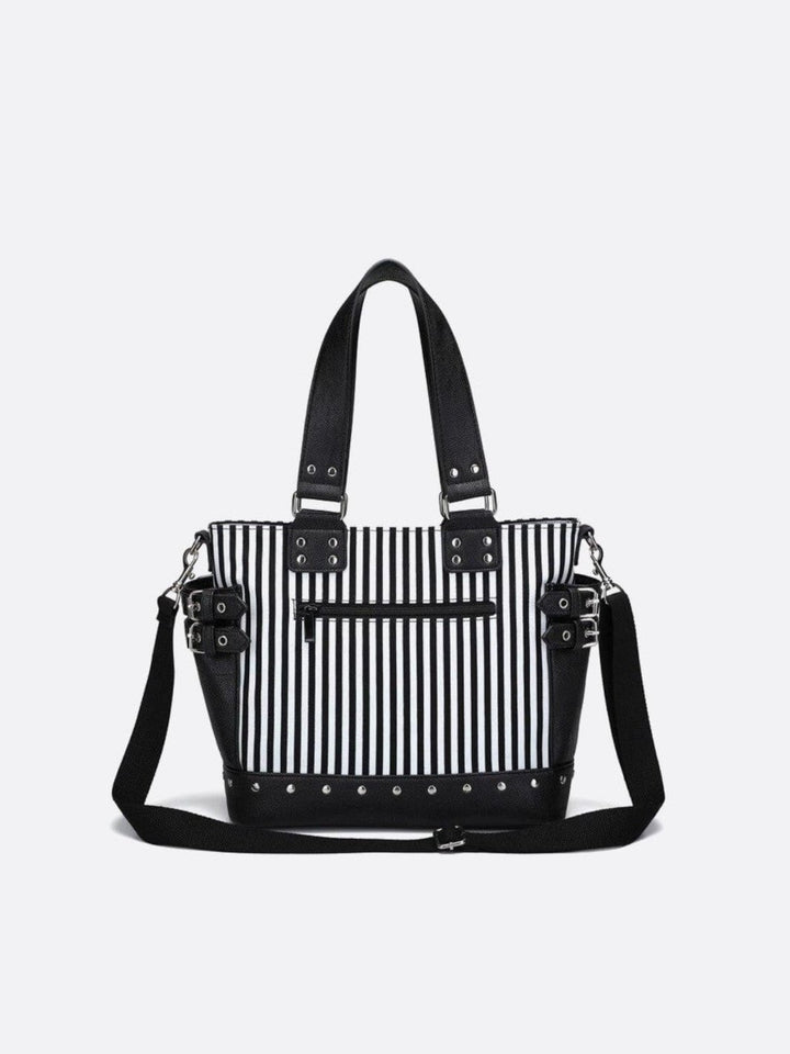 Bolso de mano en blanco y negro<br> Marvello