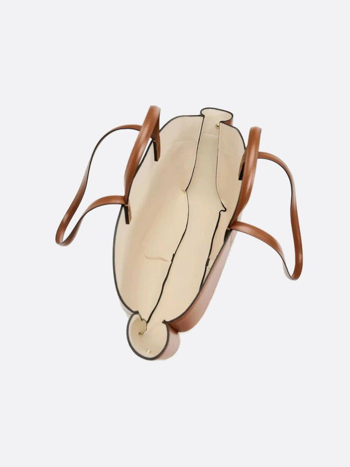 Bolso tote de lona y cuero<br> Talencia