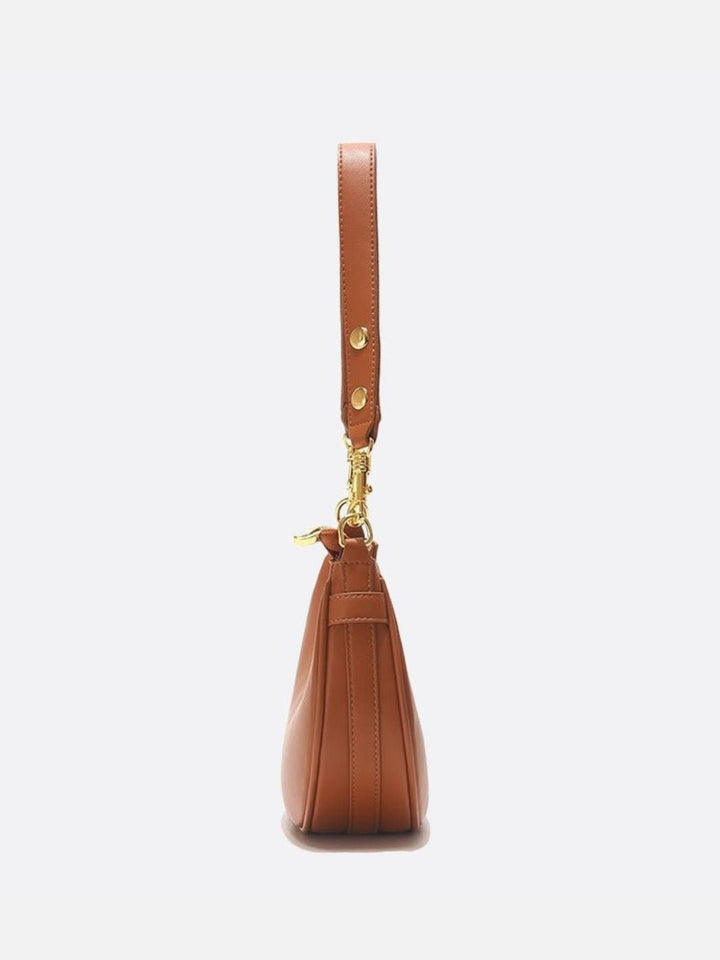 Bolso bandolera de piel media luna 