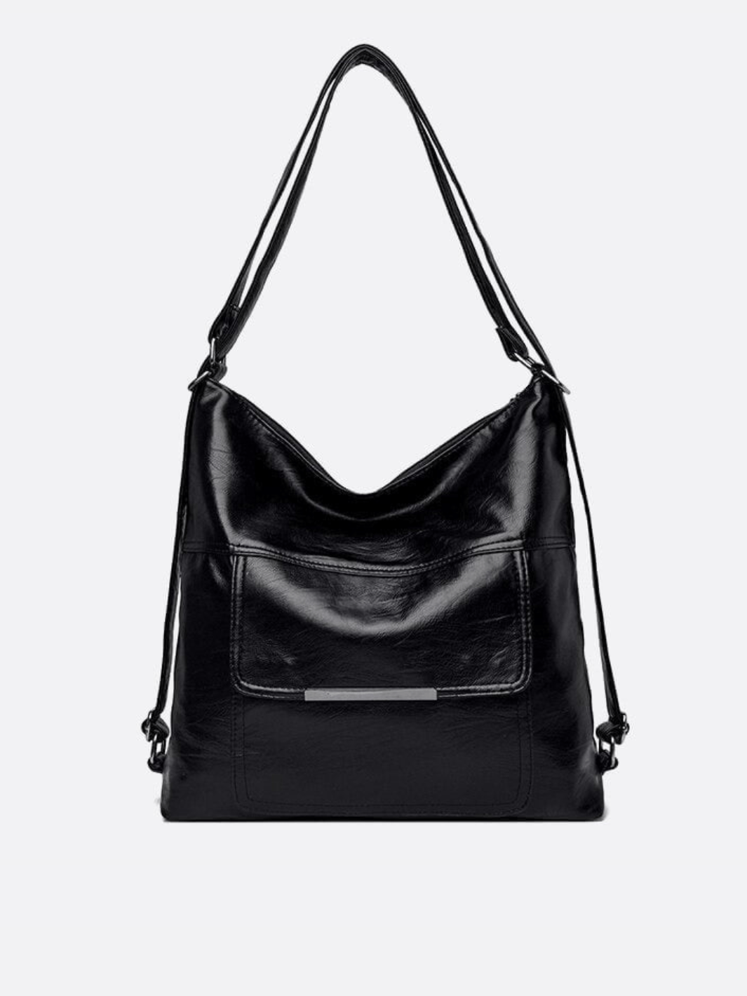 Sac d'épaule en cuir transformable en sac à dos