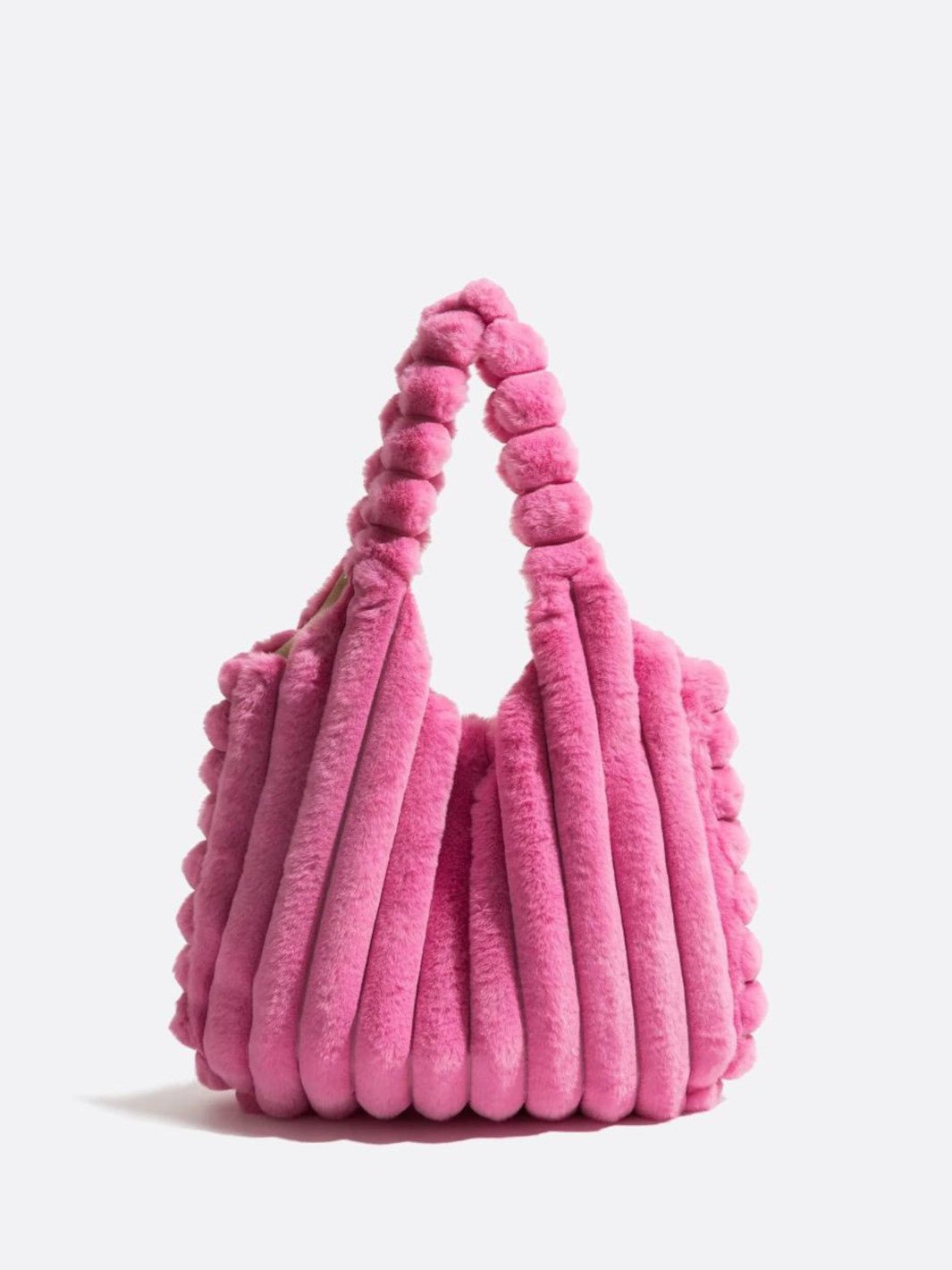 Sac fausse fourrure rose
