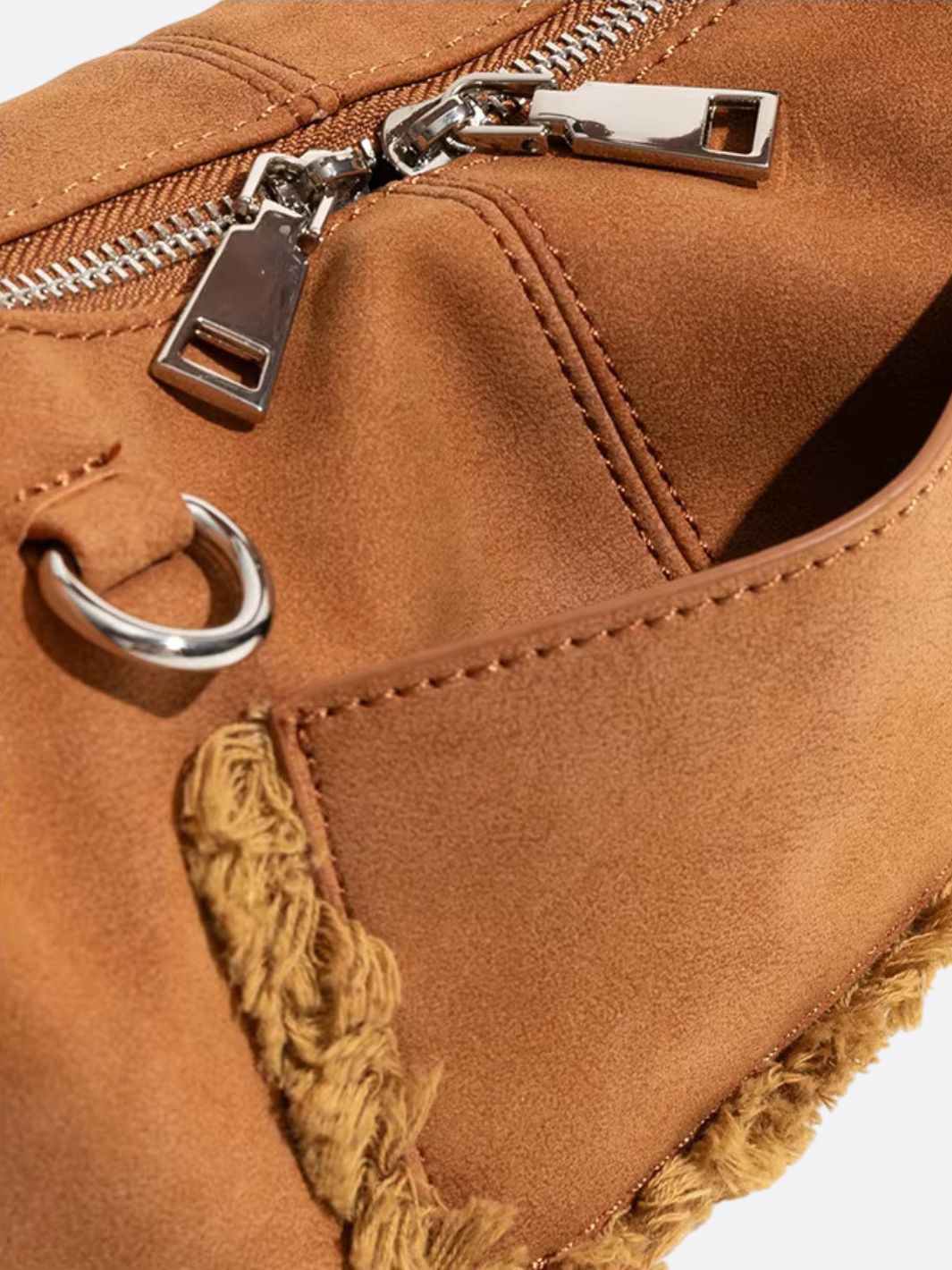 Bolso hobo de ante