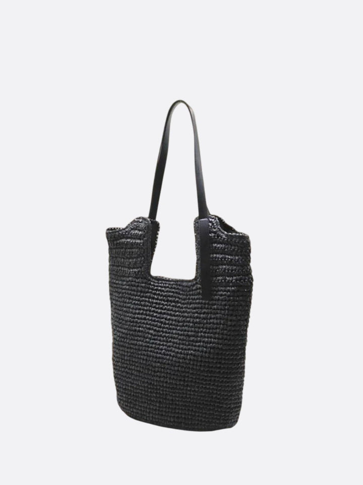 sac paille noir