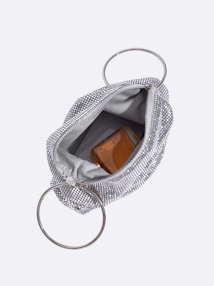 Bolso de noche plateado