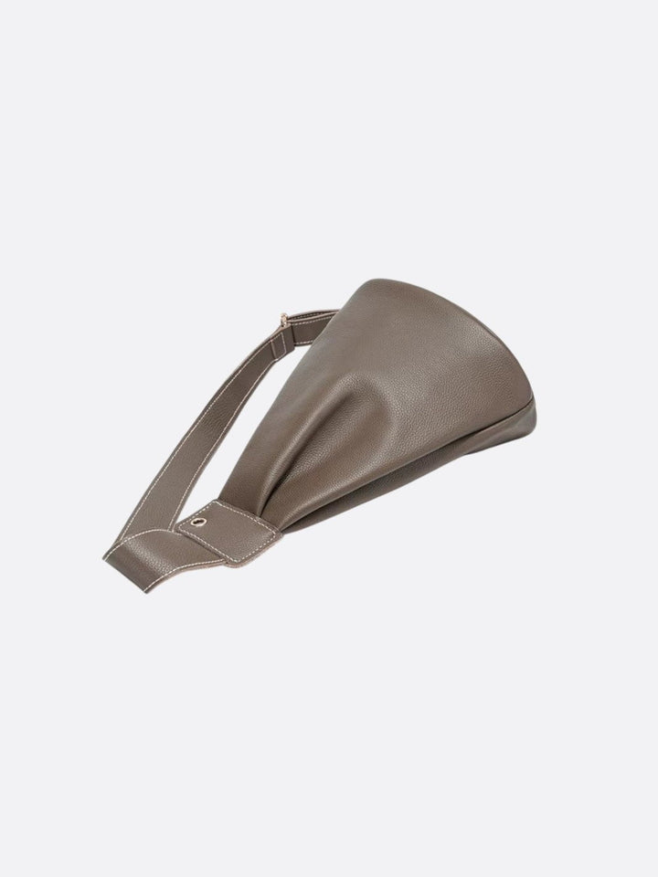 Bolso de piel con bandolera ancha<br> Lirio