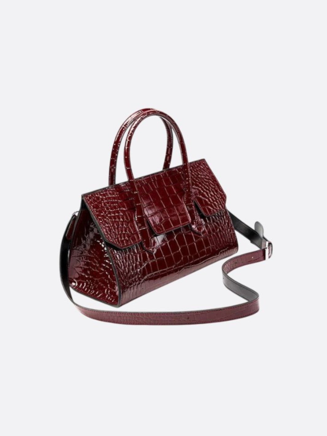Sac cuir effet croco