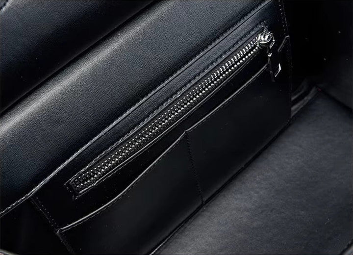 Bolso de piel efecto cocodrilo