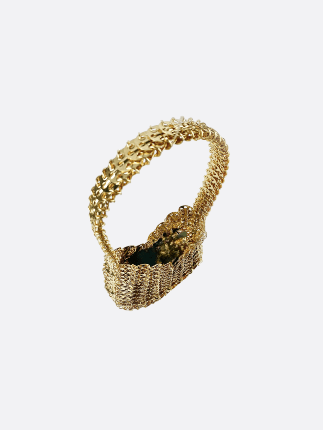 Bolso metálico dorado<br>Solenza