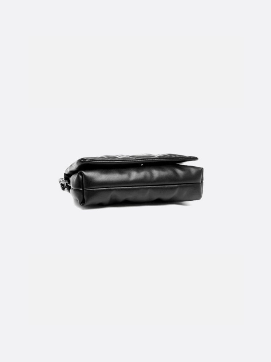 Bolso acolchado negro con correa de cadena para el hombro<br>Noctis