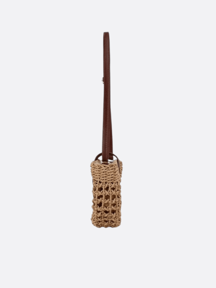 Bolso de paja en forma de media luna<br> Darel